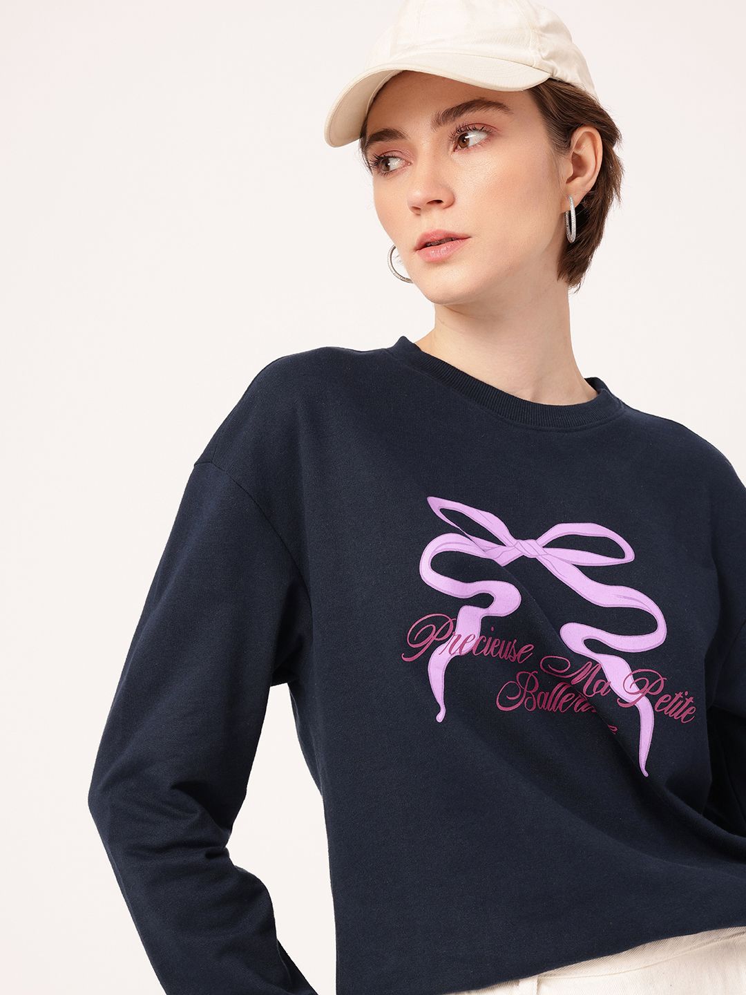 DressBerry Cotton Terry Relaxed Fit Sweatshirt