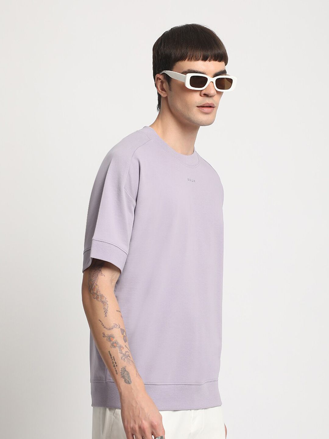 THE BEAR HOUSE Drop Shoulder Relaxed Fit Cotton T-shirt