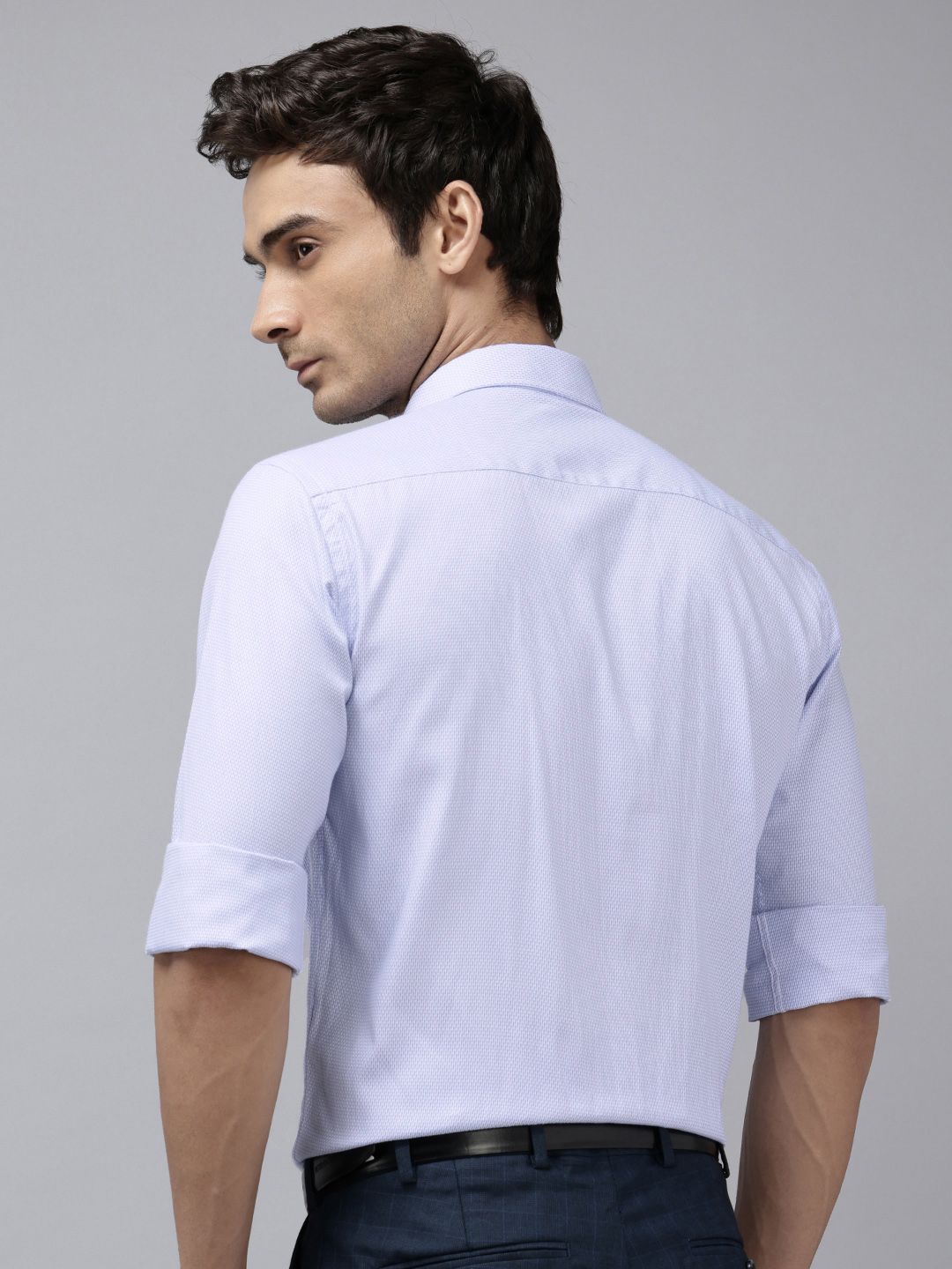 Park Avenue Slim Fit Self Designed Formal Shirt