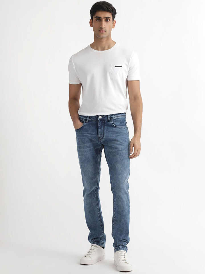 RARE RABBIT Men Widz Slim Fit Mid-Rise Stretchable Jeans