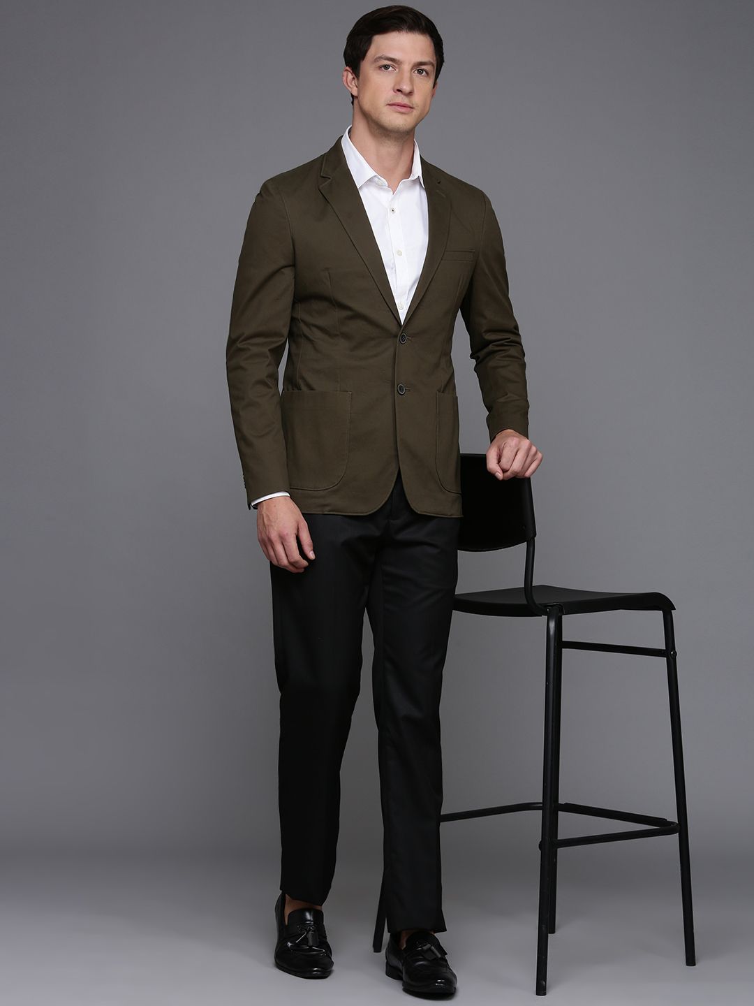 Raymond Contemporary Fit Notched Lapel Collar Single-Breasted Blazer