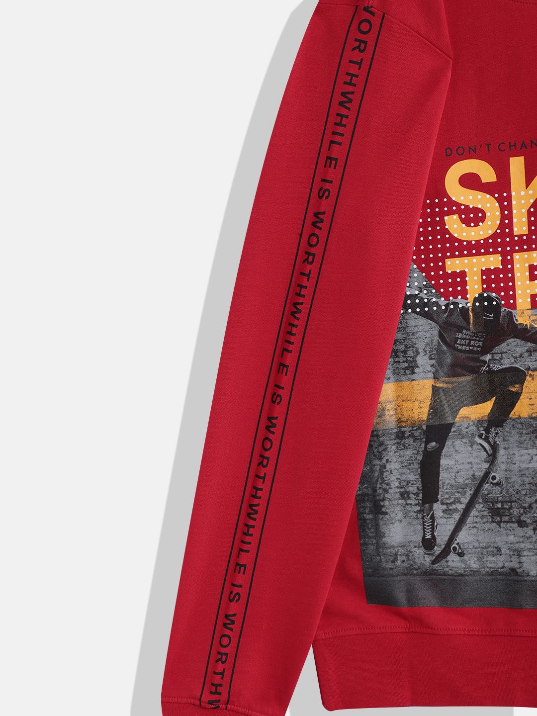 Monte Carlo Boys Cotton Graphic Printed Sweatshirt