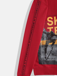 Monte Carlo Boys Cotton Graphic Printed Sweatshirt