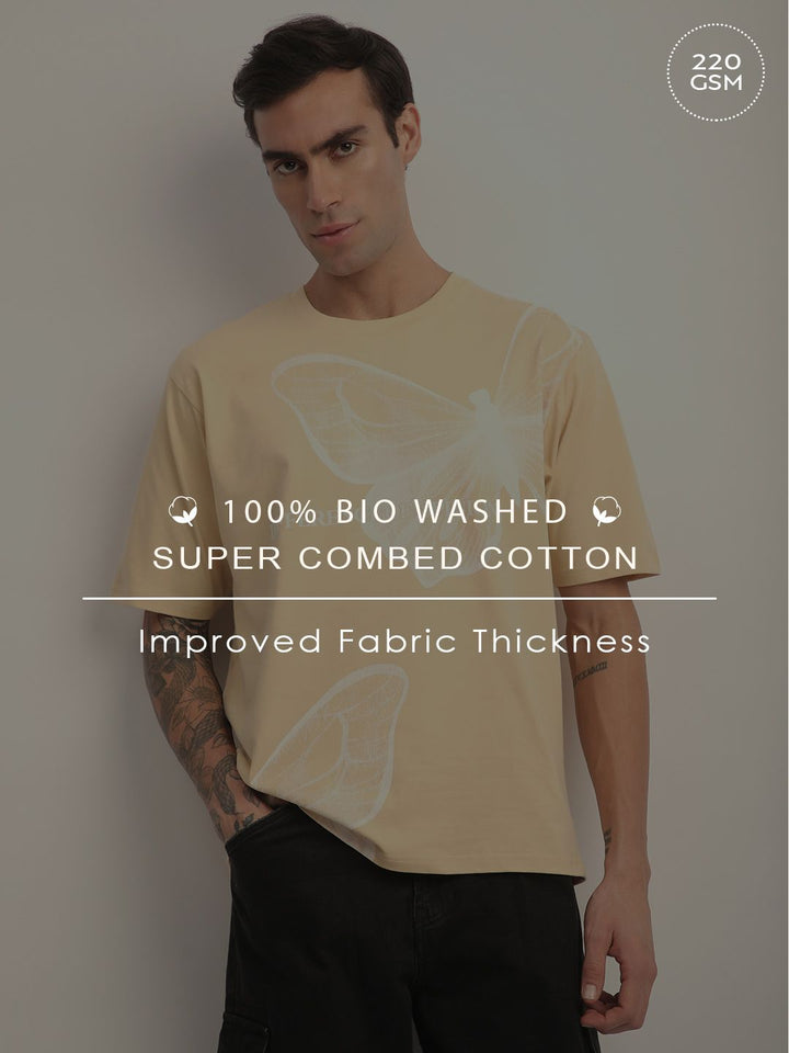 Difference Of Opinion Men Short Sleeve Oversized Crew Neck Printed Tshirt