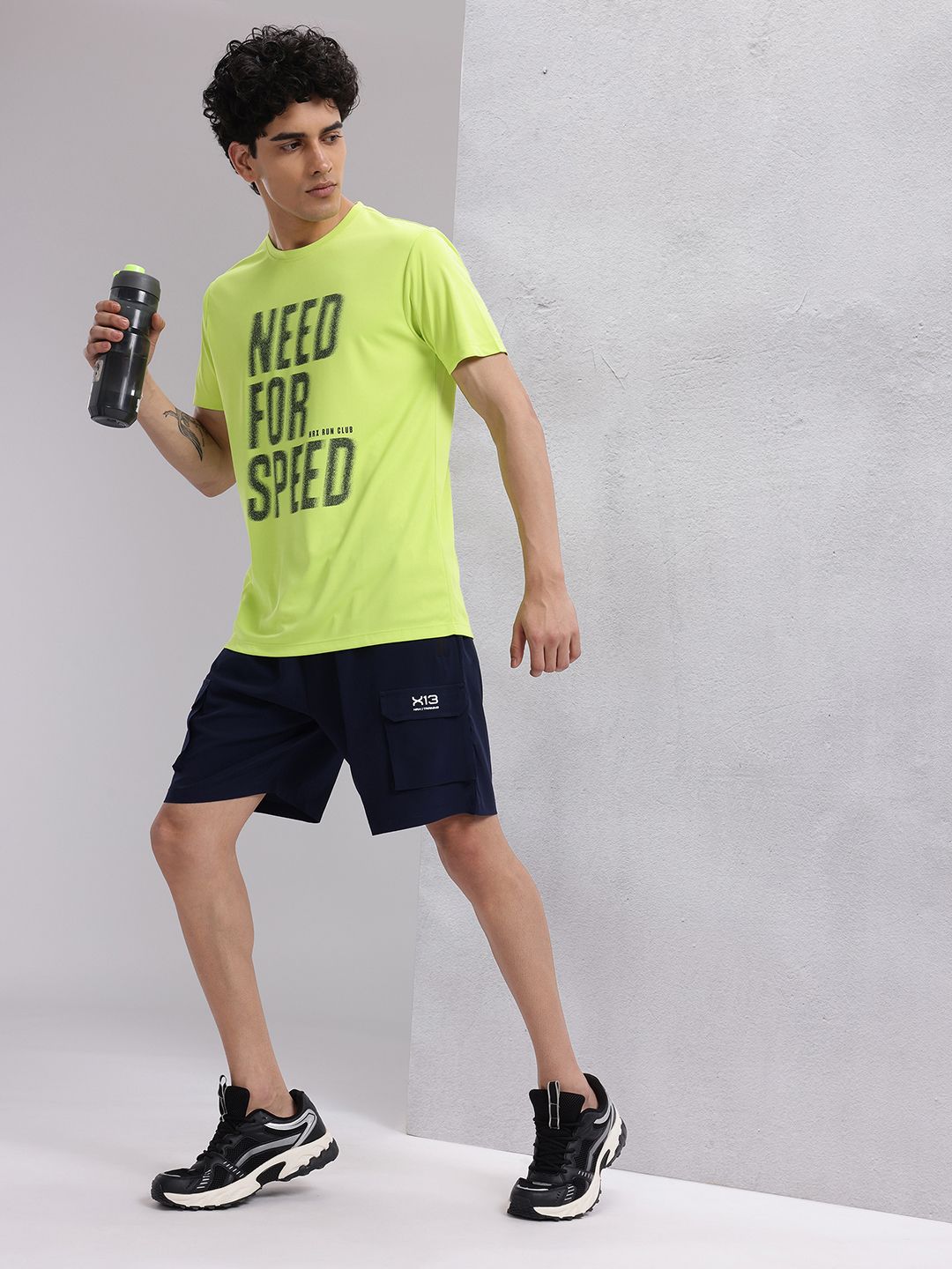 HRX by Hrithik Roshan Rapid-Dry Typography Print Running T-shirt