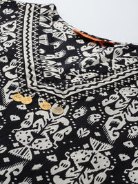 Indo Era Ethnic Motifs Printed Pure Cotton Kurta with Trousers
