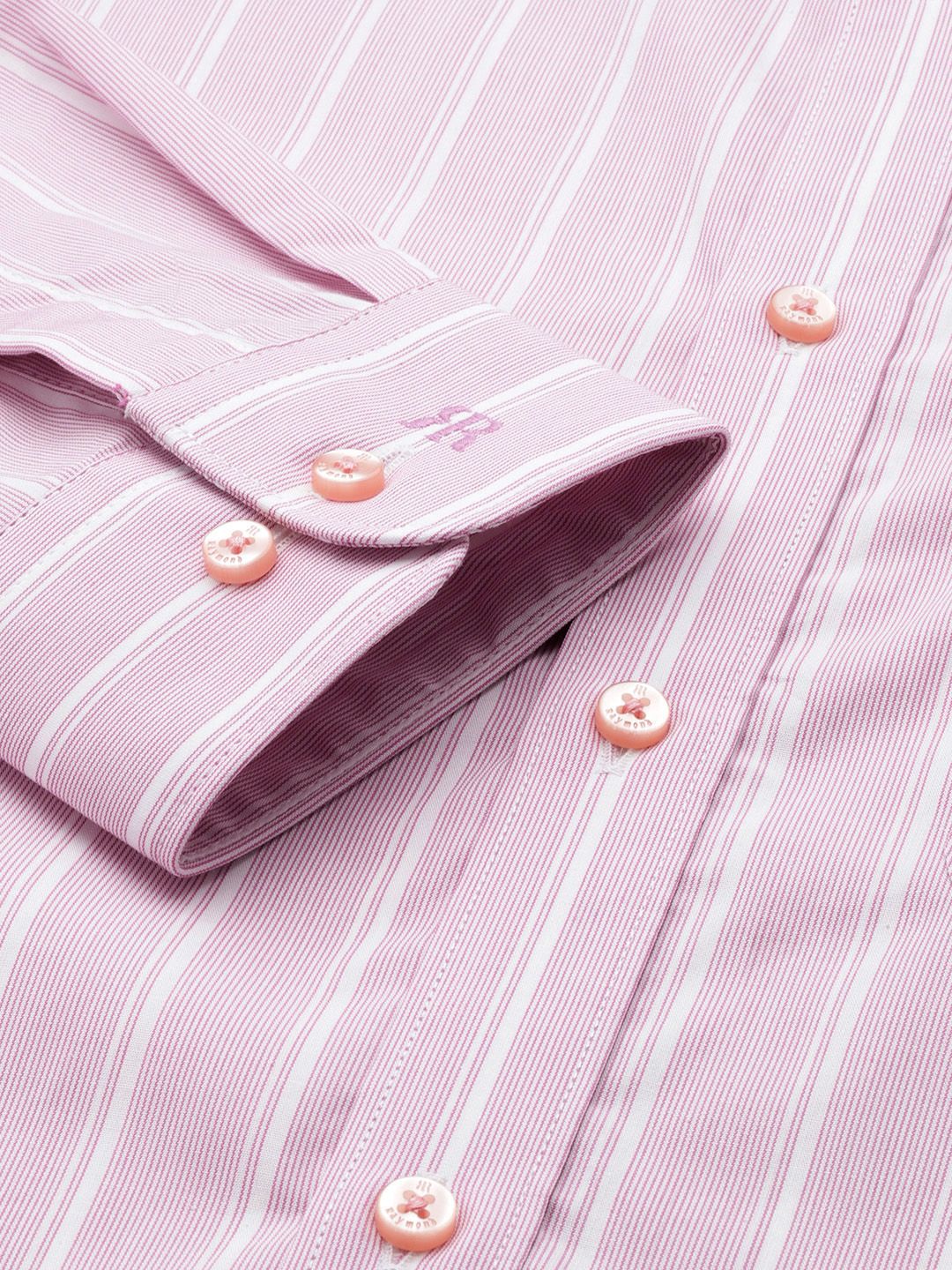 Raymond Men Pure Cotton Slim Fit Striped Formal Shirt