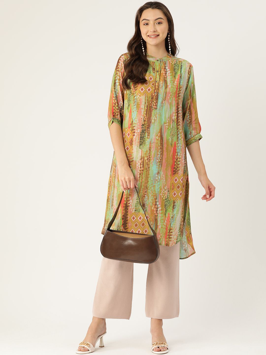Monte Carlo High-Low Hem Printed Kurta