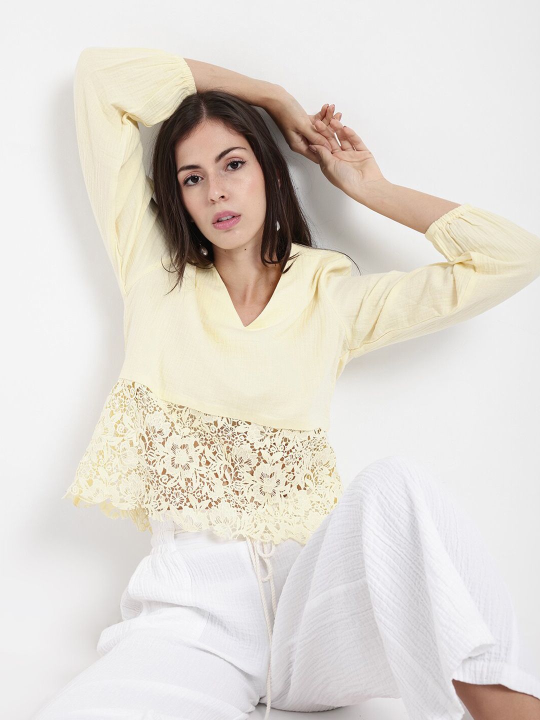 RAREISM Cotton Styled Back Top