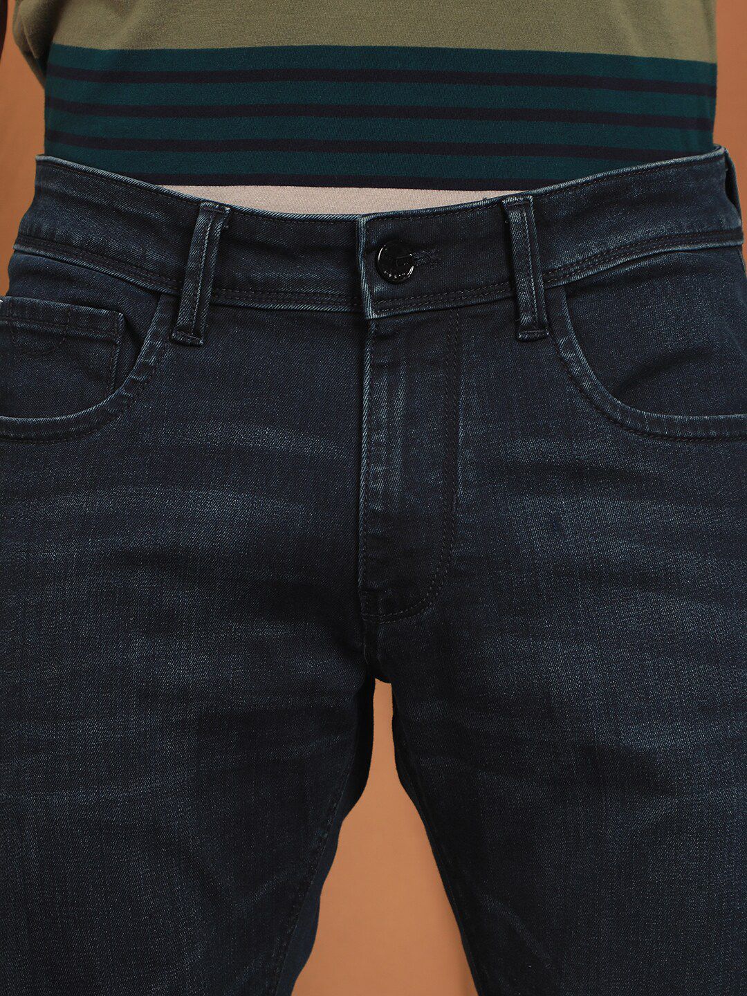 RARE RABBIT Men Grana Slim Fit Mid-Rise Jeans