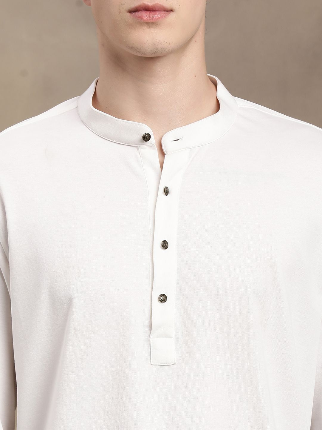 Turtle Men Band Collar Shirt