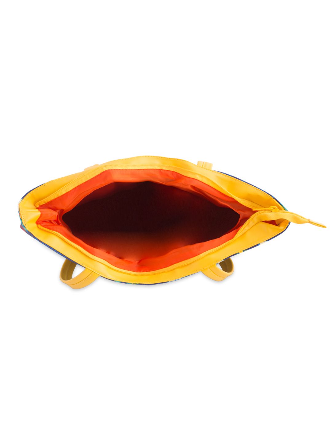 TEAL BY CHUMBAK Navy Blue Printed Tote Bag