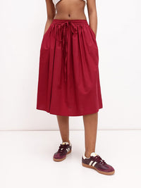 DressBerry Women Bright Charming A-Line Midi Skirt