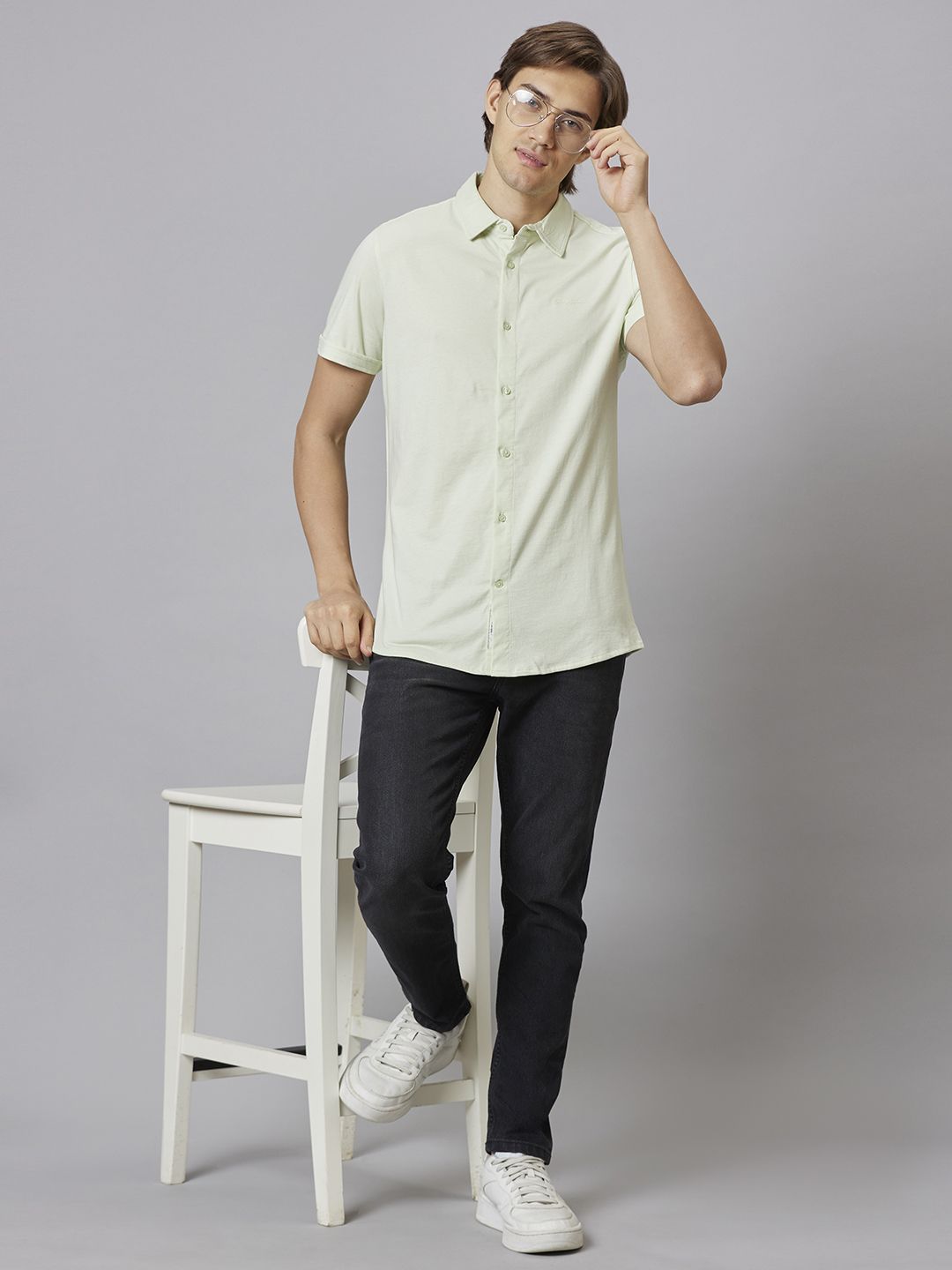 Being Human Spread Collar Slim Fit Casual Shirt