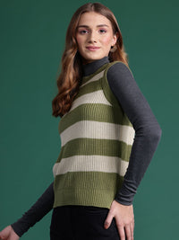 DressBerry Striped Sweater Vest