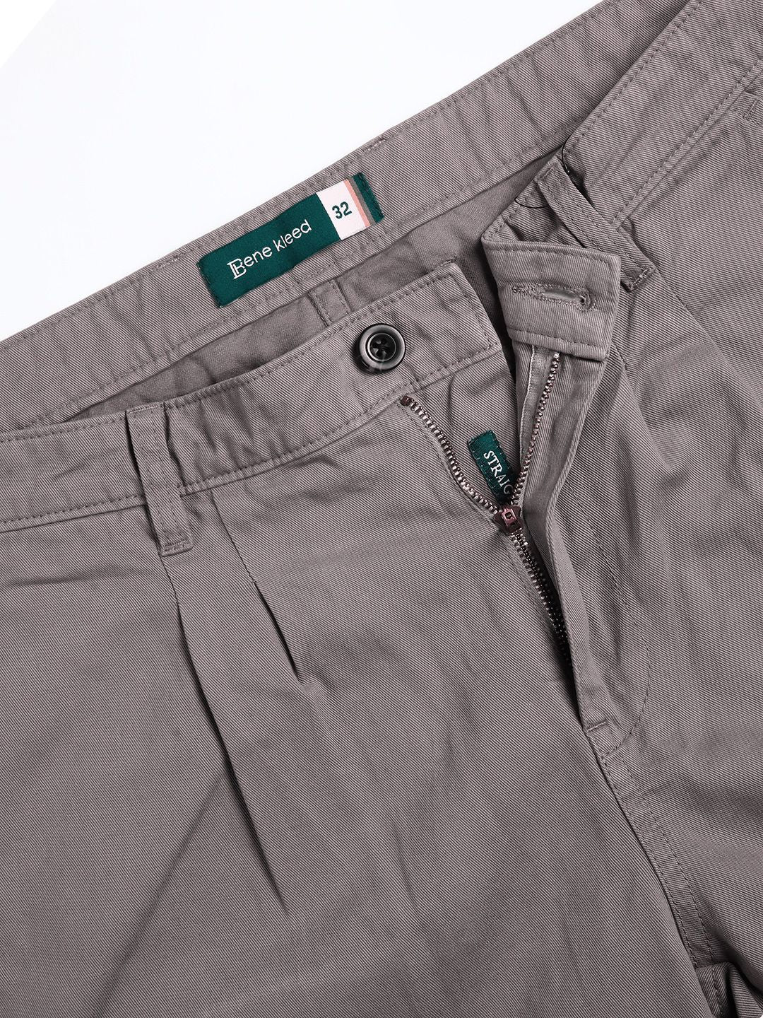 Bene Kleed Men Classic Straight Fit High-Rise Chinos Trousers