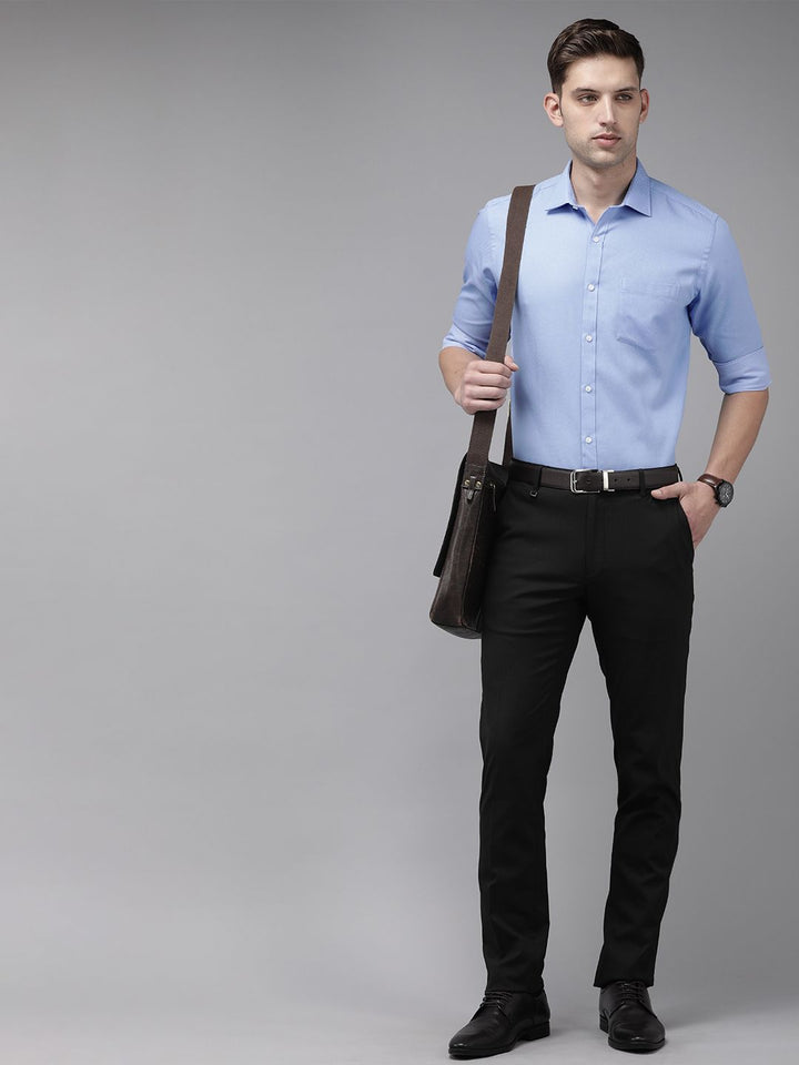 Park Avenue Textured Slim Fit Pure Cotton Formal Shirt