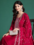 Indo Era Ethnic Motifs Embroidered Sequinned Kurta With Trousers & Dupatta