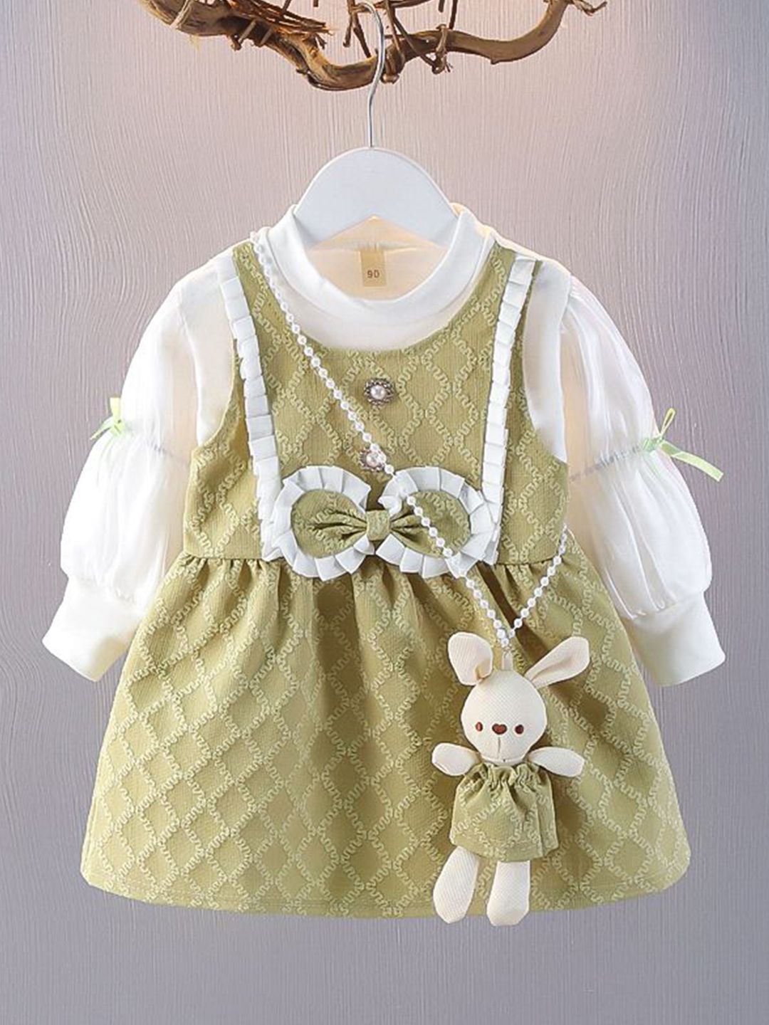 YK Girls Cotton Fit & Flare Dress