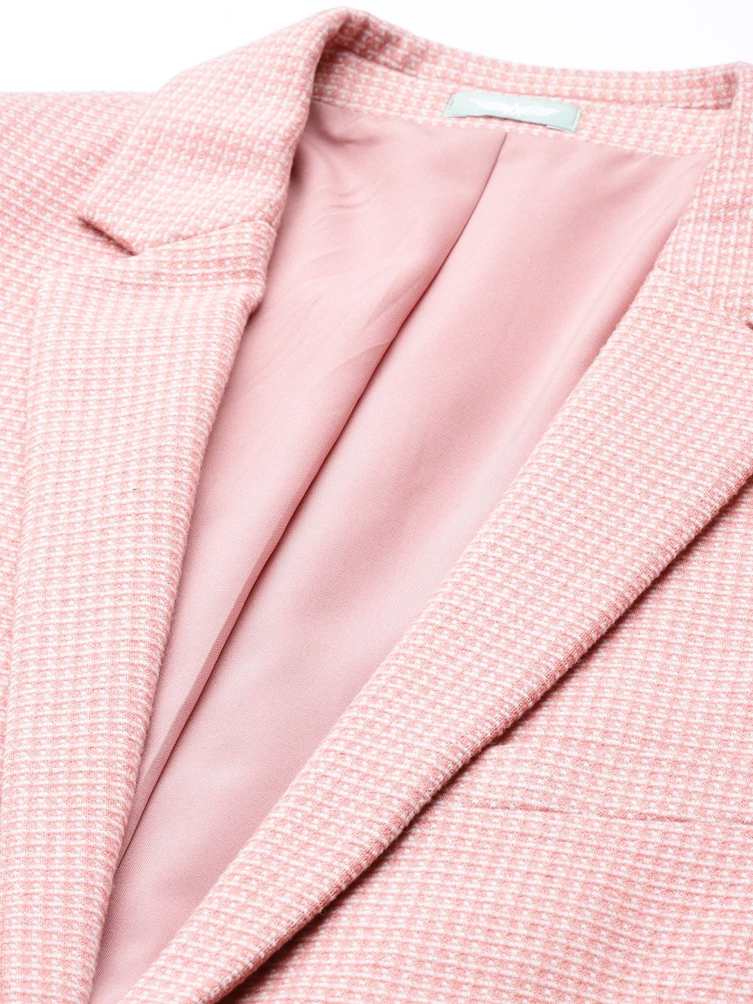 Park Avenue Self Checked Super Slim Fit Single-Breasted Formal Blazer