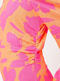 DressBerry Sweet Florals Ruched A-Line Mini Sundress