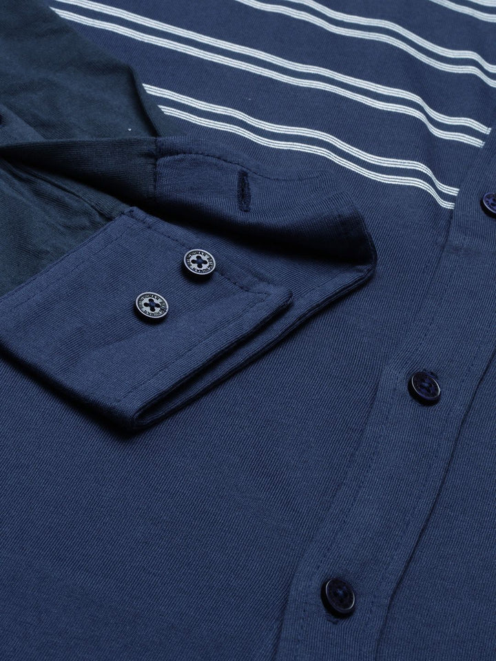 Being Human Men Pure Cotton Slim Fit Colourblocked Casual Shirt