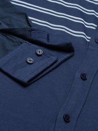 Being Human Men Pure Cotton Slim Fit Colourblocked Casual Shirt