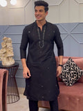 KISAH Geometric Embroidered Mirror Work Kurta