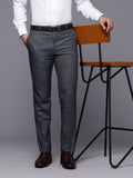 Raymond Men Striped Slim Fit Formal Trousers