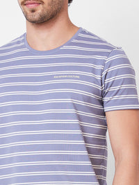 SPYKAR Striped Cotton Slim Fit T-shirt