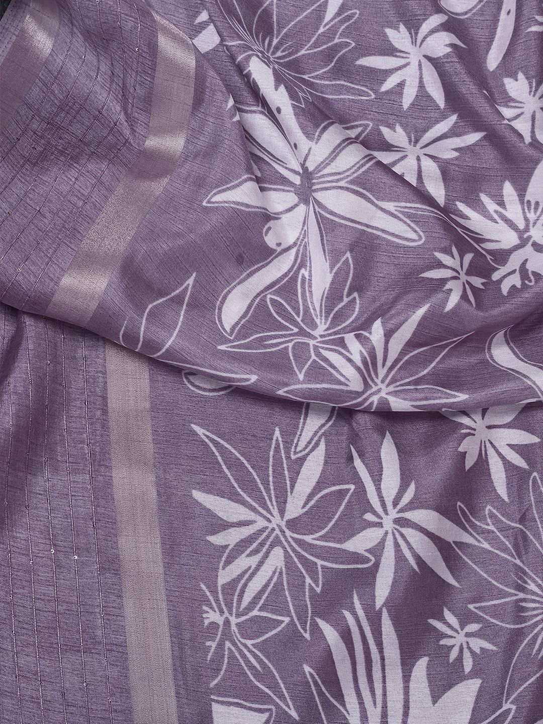 KALINI Floral Printed Zari Saree