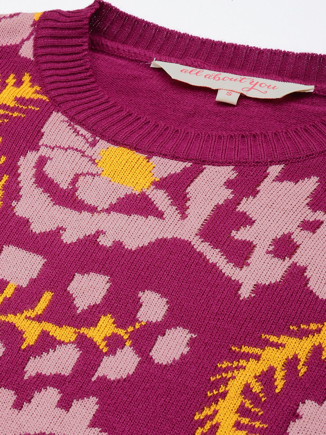 all about you Floral Self Design Pullover