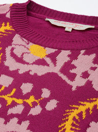 all about you Floral Self Design Pullover