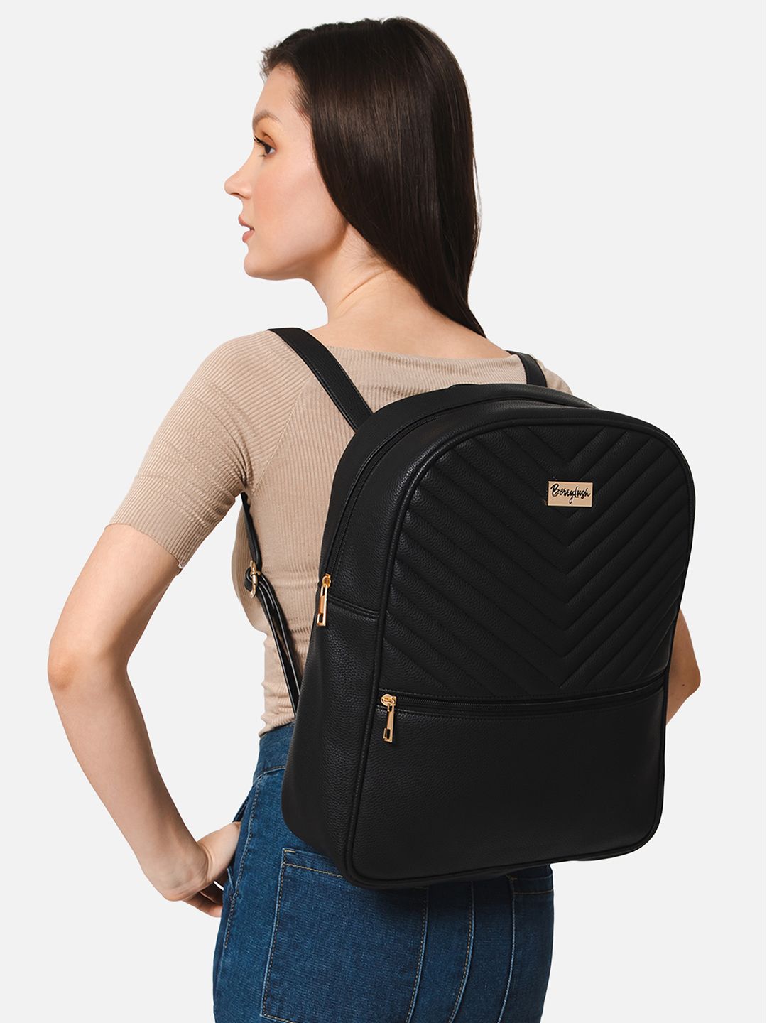 Berrylush Women Quilted Laptop Bag