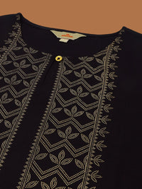Anouk Ethnic Motifs Printed Round Neck Kurta with Palazzos