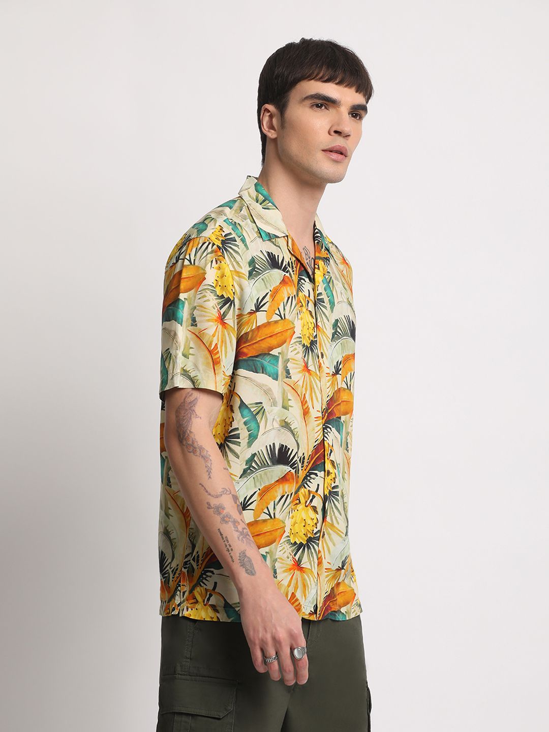 THE BEAR HOUSE Tropical Printed Casual Shirt