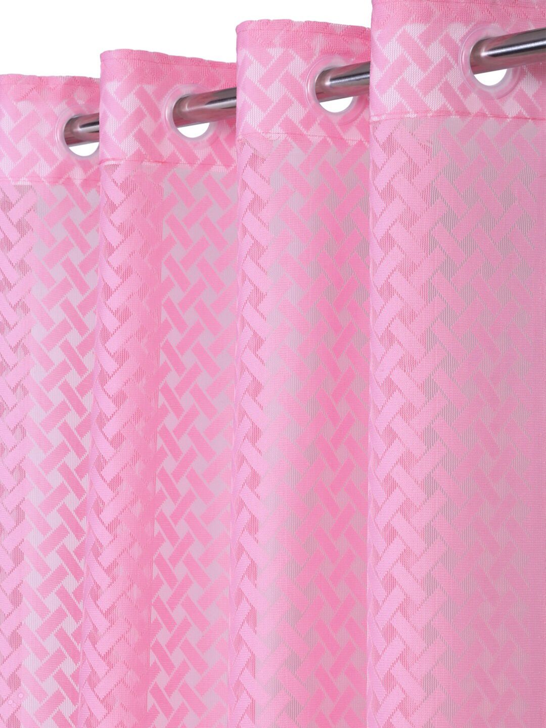 HOSTA HOMES Pink Geometric Long Door Curtain