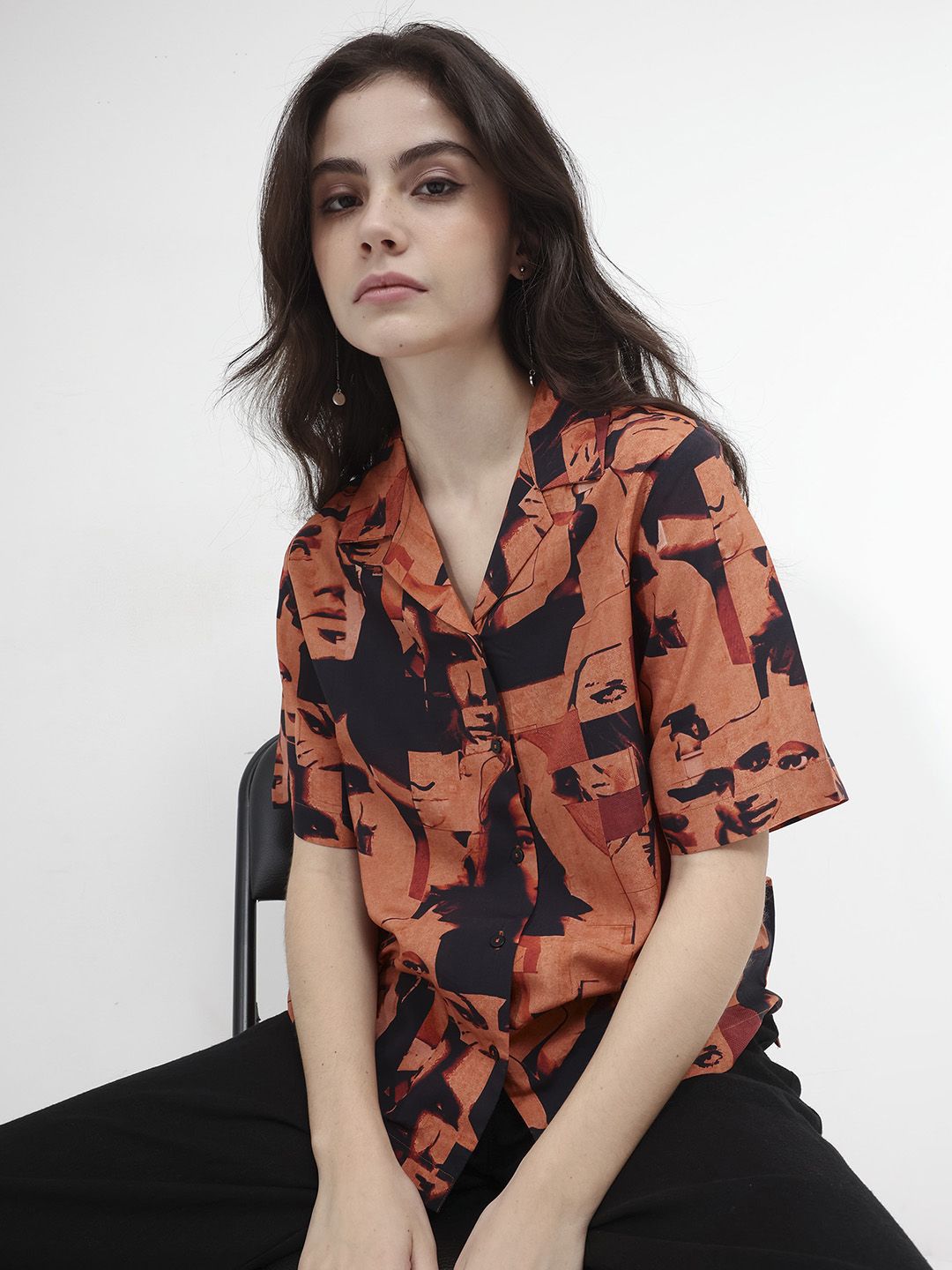 RAREISM Print Cotton Top