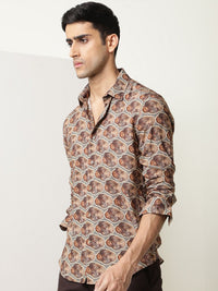 RARE RABBIT Men Tymon Abstract Printed Slim Fit Shirt