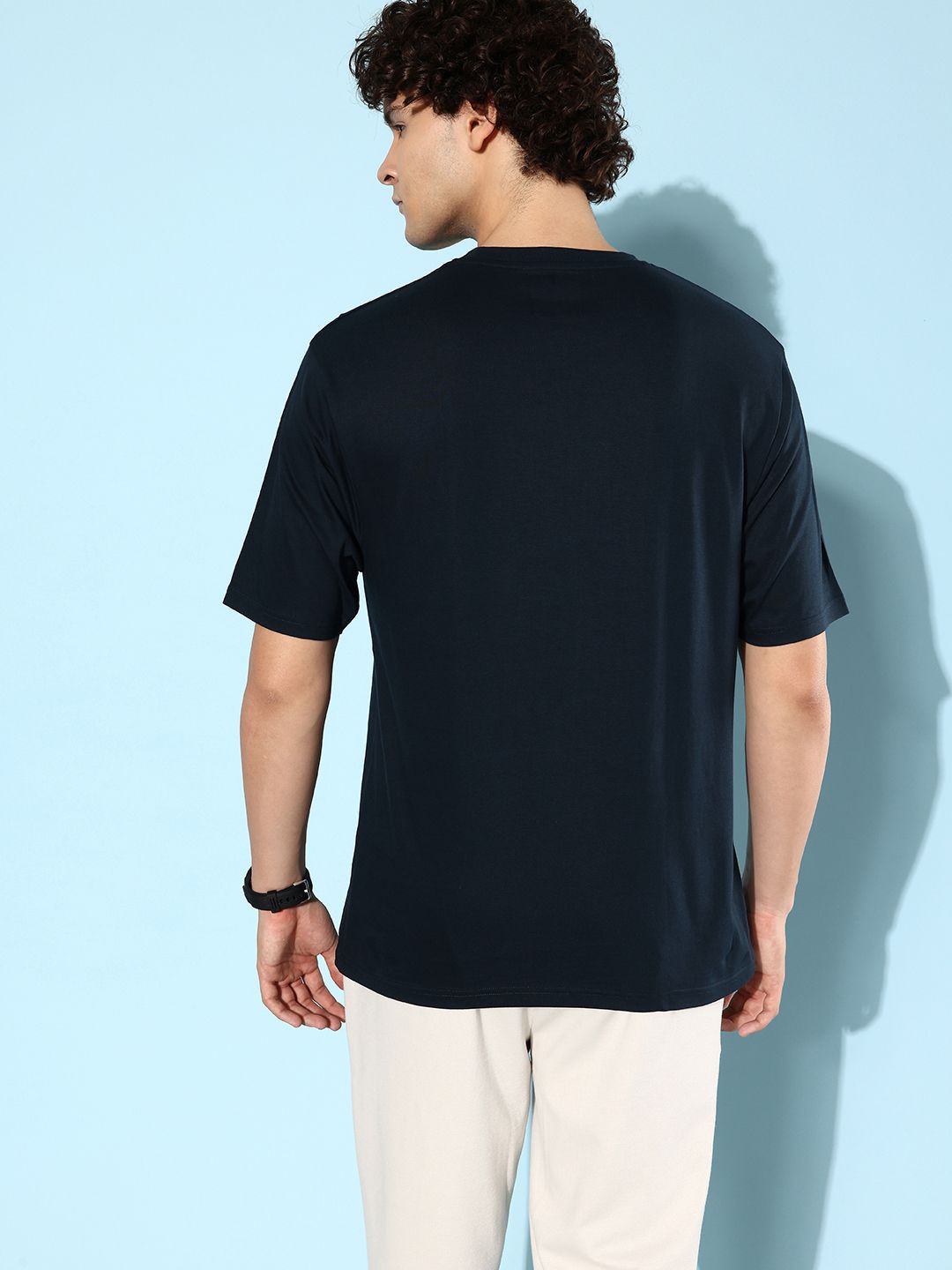 Difference of Opinion Men Printed Pure Cotton Oversize T-shirt