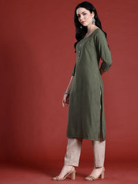 Anouk Solid A-Line Kurta