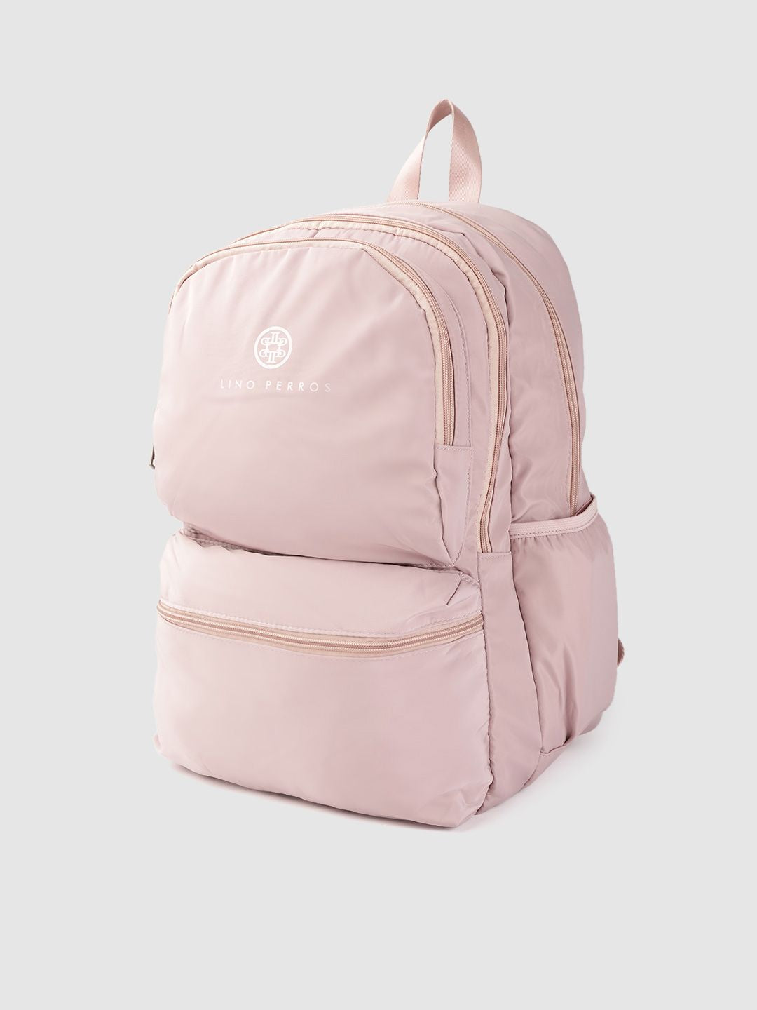 Lino Perros Women Dusty Pink Solid 13 Inch Laptop Backpack
