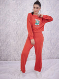Athena Graphic Printed Sweatshirt With Straight Trousers Co-Ords