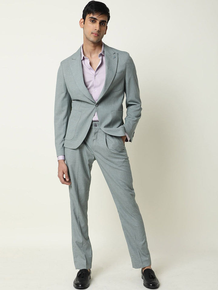 RARE RABBIT Men Dexs Slim Fit Mid Rise Formal Trouser