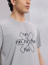 HRX by Hrithik Roshan Rapid-Dry Brand Logo Print Running T-shirt