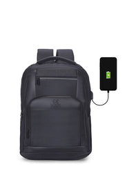 HRX by Hrithik Roshan Unisex Black Backpack with Rain Cover & Reflective Strip