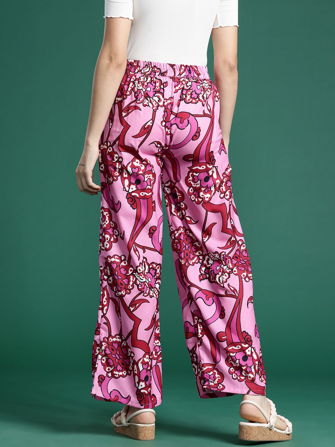 DressBerry Women Floral Printed Flared Trousers