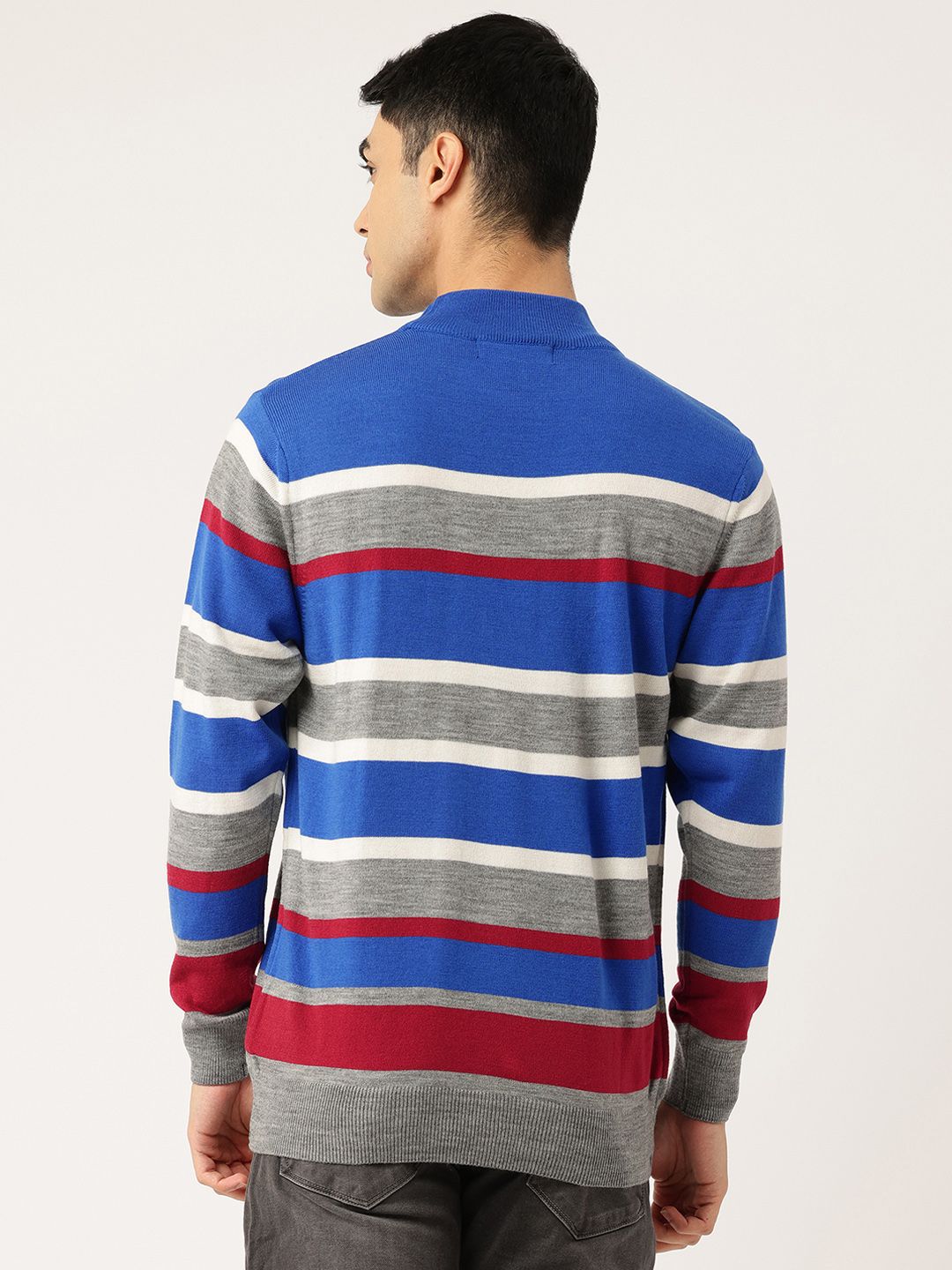 Monte Carlo High Neck Striped Pullover
