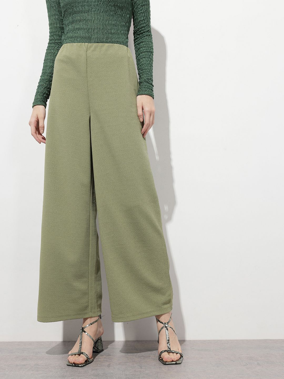 DressBerry 9 To 5 Edit Groovy Wide Leg Trousers
