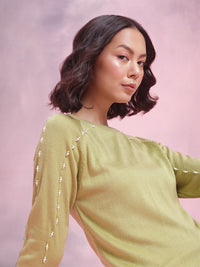DressBerry Beads Embroidered Acrylic Pullover